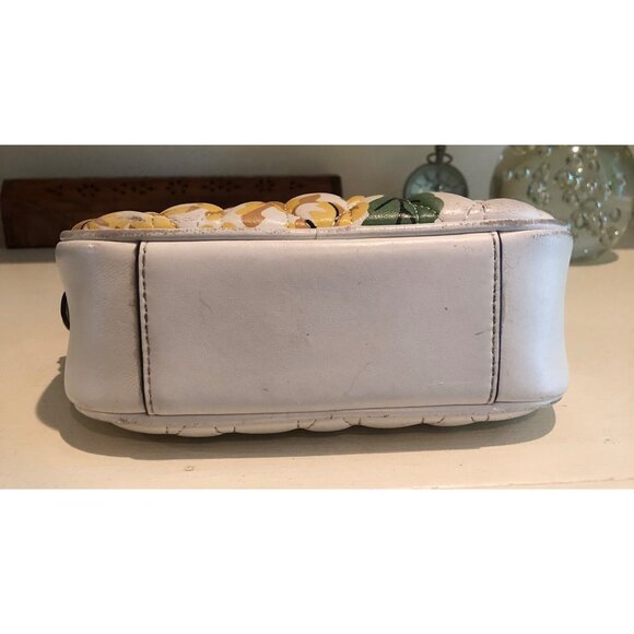 TORY BURCH Kira Flora Printed Leather Handbag Camera Quilted Crossbody - Picture 10 of 14